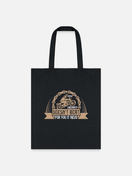 My heart doesn't beat for you it revs - Tote Bag - black