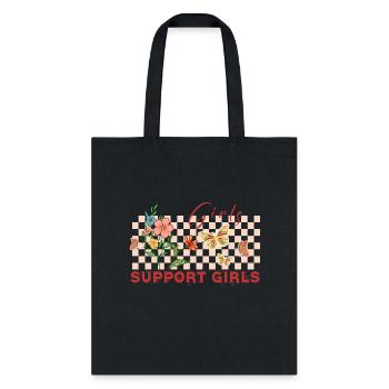 Girls support girls - Tote Bag - black - Front