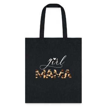 Girl Mama Leopard, Girl Mom, Girl Mama, Girl Mama - Tote Bag - black - Front