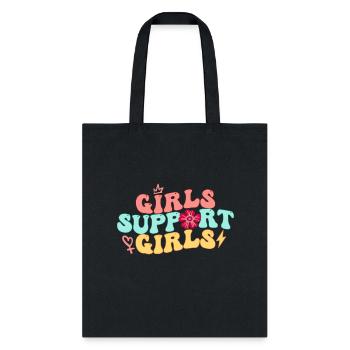 Girls support girls - Tote Bag - black - Front