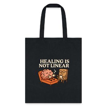 Healing is not linear - Tote Bag - black - Front