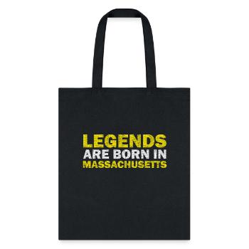 born in Massachusetts - Massachusetts souvenirs - Tote Bag - black - Front
