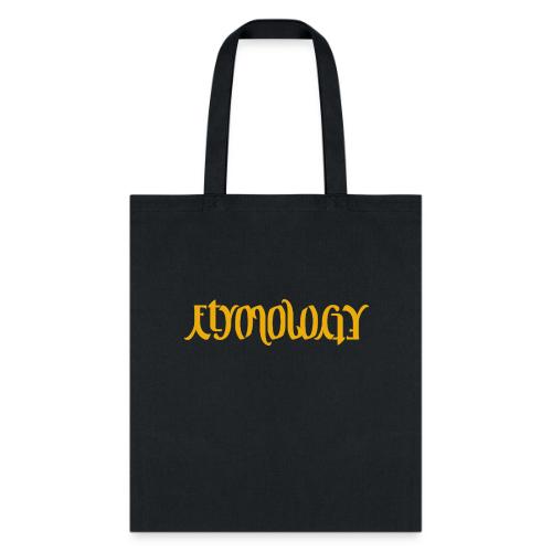 Yellow Etymology Ambigram - Tote Bag