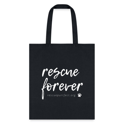 Rescue Forever Cursive Large White - Tote Bag