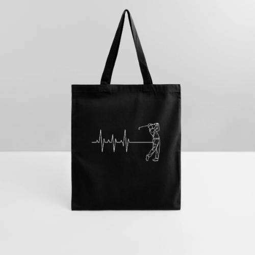 Golf Heartbeat EKG Minimalist Swing Art - Tote Bag