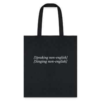 Speaking non-english - Tote Bag - black - Front