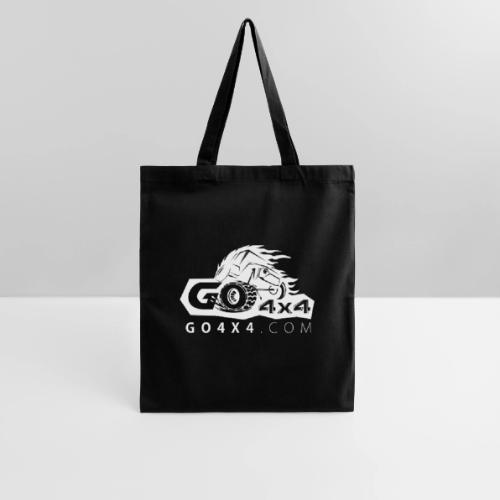 go bw white text - Tote Bag
