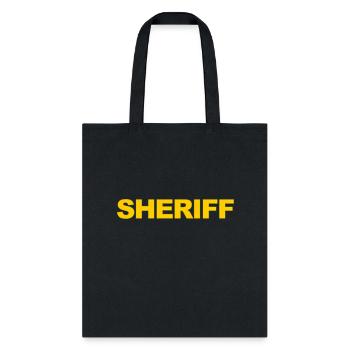 Sheriff Police Front Back Print Law Enforcement - Tote Bag - black - Front