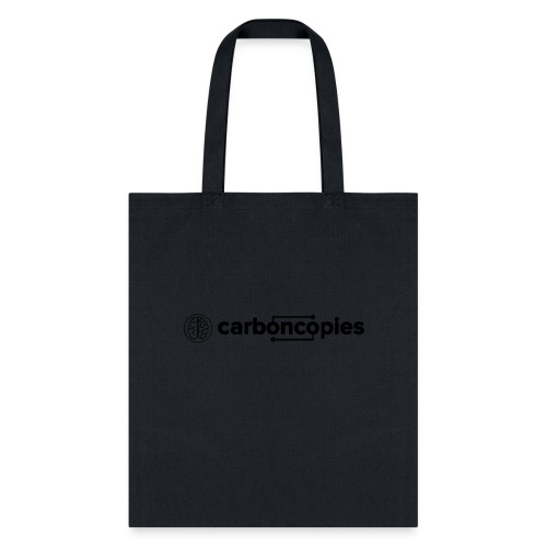 Carboncopies Graphic + Text Logo (black printing) - Tote Bag
