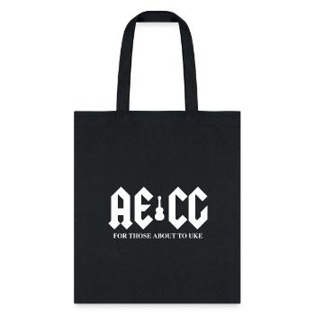 AECG For Those About To Uke - Hard Rock Ukulele - Tote Bag - black - Front