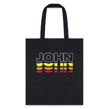 John First Name Funny Vintage Sunset John - Tote Bag - black - Front