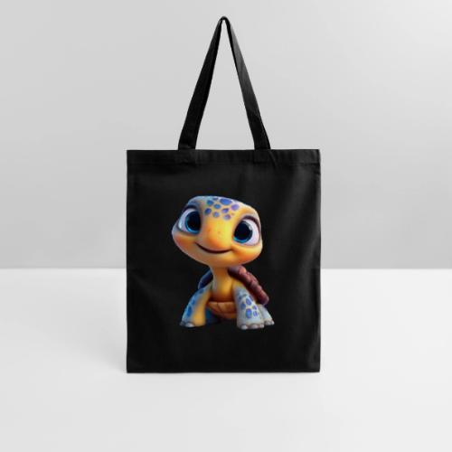Joyful 3D Baby Turtle with Big Eyes - Tote Bag