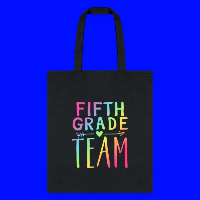 Fifth Grade Team Neon Rainbow Teacher T-Shirts