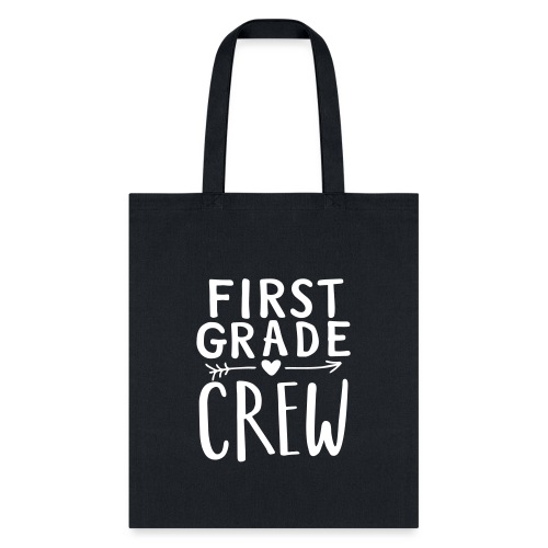 First Grade Crew Heart Teacher T-Shirts - Tote Bag