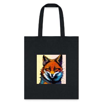 Fox futuristic ink - Tote Bag - black - Front