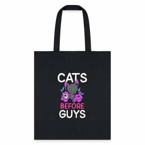 punk cats before guys heart anti valentines day - Tote Bag