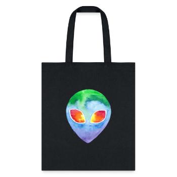 Watercolor Alien - Tote Bag - black - Front