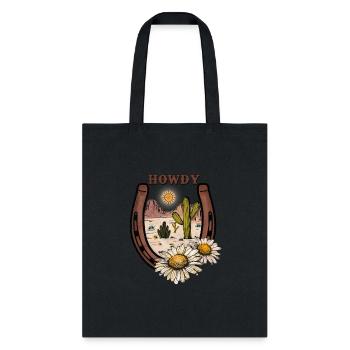 HOWDY -Desert Horseshoe - Tote Bag - black - Front