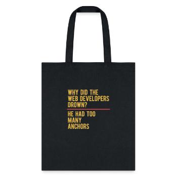 Web Developer - Tote Bag - black - Front