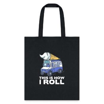 Ice Cream Tshirt, Funny Ice Cream Gifts, Ice Cream - Tote Bag - black - Front