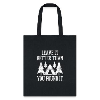 Scout Camp Camping Hiking Vintage Tent - Tote Bag - black - Front