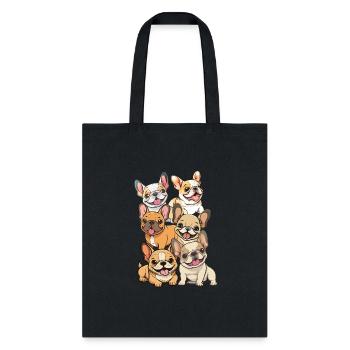 Funny Cut French Bulldogs - Tote Bag - black - Front