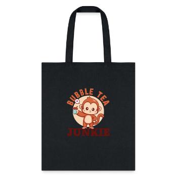 Bubble Tea Junkie, Bubble Tea Lover - Tote Bag - black - Front