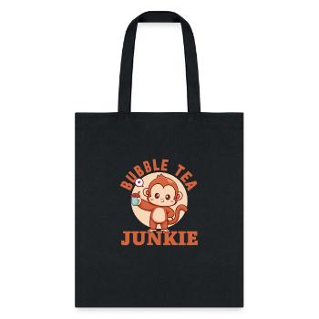 Bubble Tea Junkie, Bubble Tea Lover - Tote Bag - black - Front