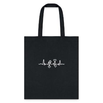 Funny Gambling Casino Heartbeat Gambler - Tote Bag - black - Front