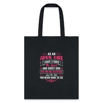 As an April Girl - Girl - Tote Bag - black - Front