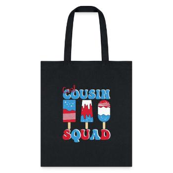 Cool Cousin Squad Popsicles Funny 4th of July - Tote Bag - black - Front