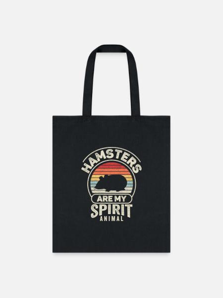Hamsters Are My Spirit Animal Hamster - Tote Bag - black