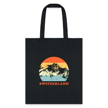 Switzerland Mountain Vacation Throwback - Tote Bag - black - Front