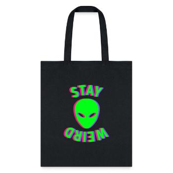 Stay Weird - Stay Weird Alien - Glitch - Sac fourre-tout - noir - Devant