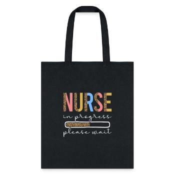 Nurse In Progress Leopard Future Nurse Nursing - Tote Bag - black - Front
