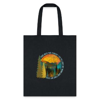 Into The Forest I Go Hiking Nature Camping - Tote Bag - black - Front