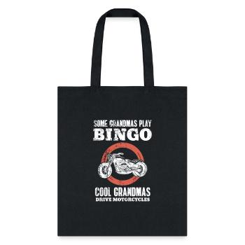 Grandma Motorcycle Biker Motorbike Roadtrip - Tote Bag - black - Front