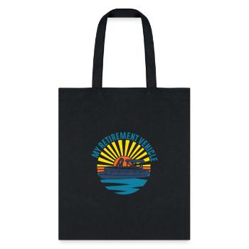 Pontoon Boat My Retiret Vehicle Boating - Tote Bag - black - Front
