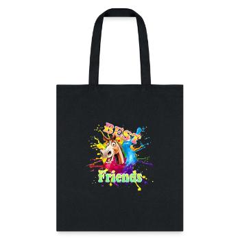 Funny Horse Design with "Best Friends" Slogan - Tote Bag - black - Front