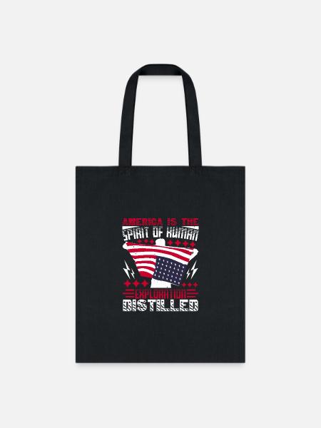America spirit of human exploration distilled - Tote Bag - black