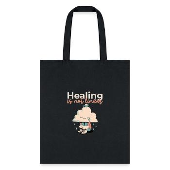 Healing is not linear - Tote Bag - black - Front