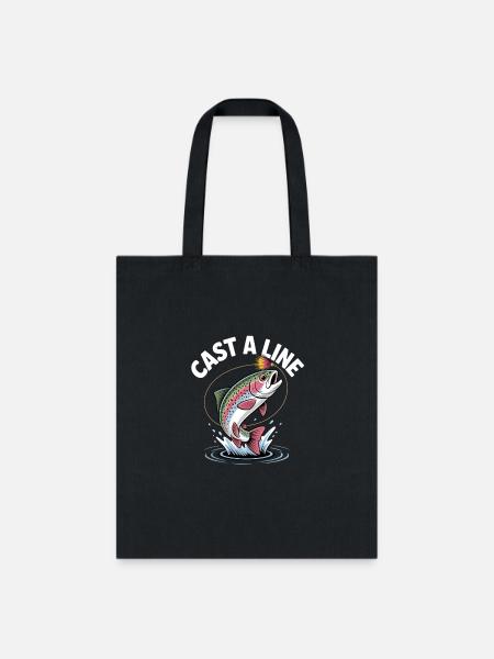 Cast a Line - Tote Bag - black