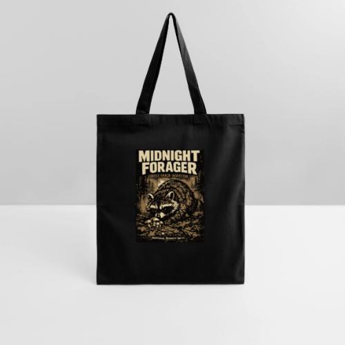 Midnight Forager Raccoon Mushroom Hunter - Tote Bag
