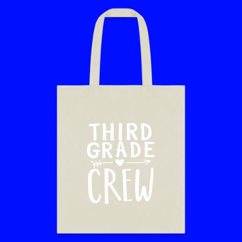 Third Grade Crew Heart Teacher T-Shirts - Tote Bag