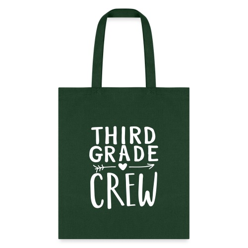 Third Grade Crew Heart Teacher T-Shirts - Tote Bag