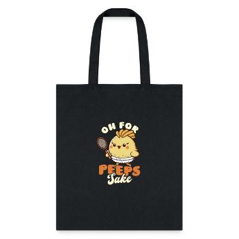 Tennis Easter For Peeps Sake - Tote Bag - black - Front