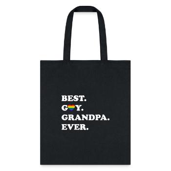 Best Gay Grandpa Ever t shirt LGBTQ Gay Pride - Tote Bag - black - Front