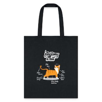 Orange Tabby Cat Anatomy of a Cat Cute Present - Tote Bag - black - Front