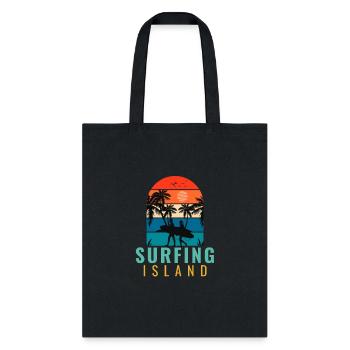 Surfing Island - Tote Bag - black - Front