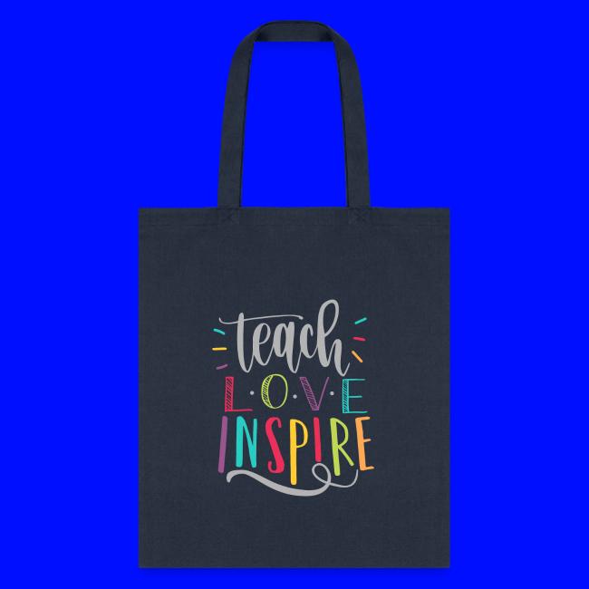 Teach Love Inspire Colorful Teacher T-Shirts